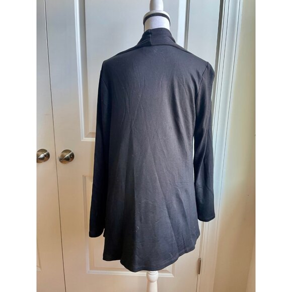 Bobeau Black Draped Cardigan Jacket - Size M - Picture 3 of 7